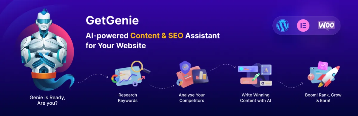 GetGenie AI plugin de conteúdo WordPress.org banner