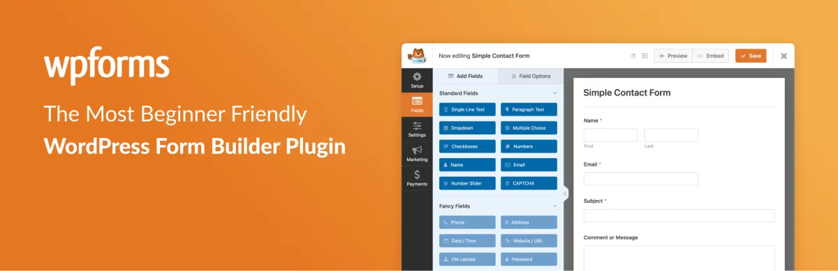 Banner de plug-in WPForms WordPress.org