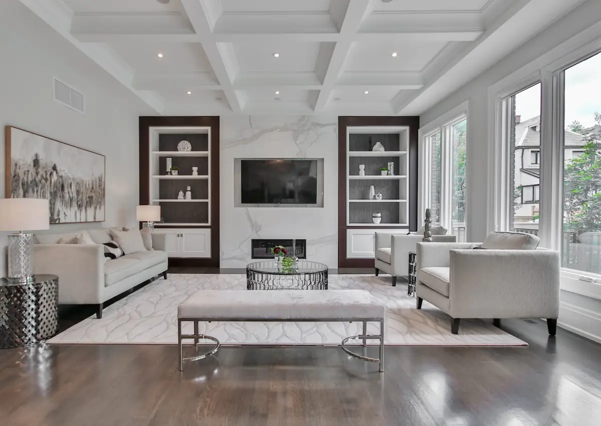 Residential living room interior design project