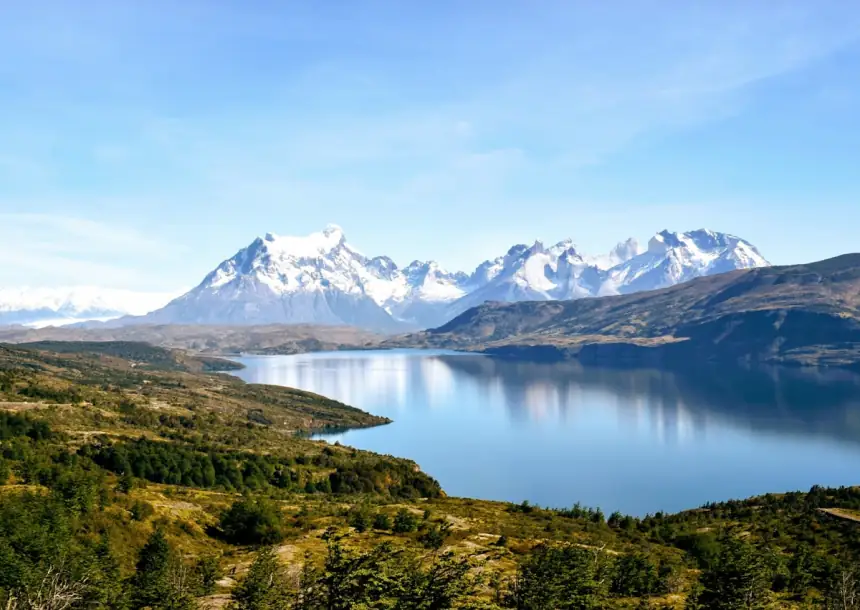Patagonia mountain peaks at sunrise
