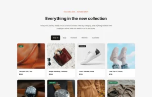 Produktkatalog mit Sale - und Rabattabzeichen