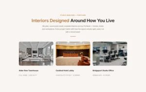 Cuadrícula de proyecto de estudio interior