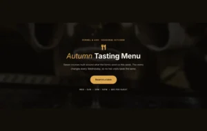 Encabezado del menú del restaurante con icono