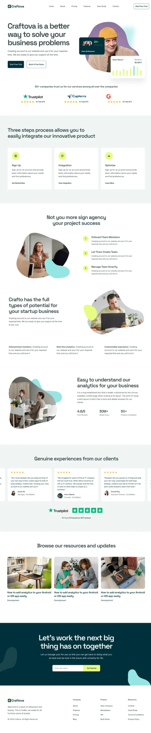 Craftova 템플릿, 전체 페이지