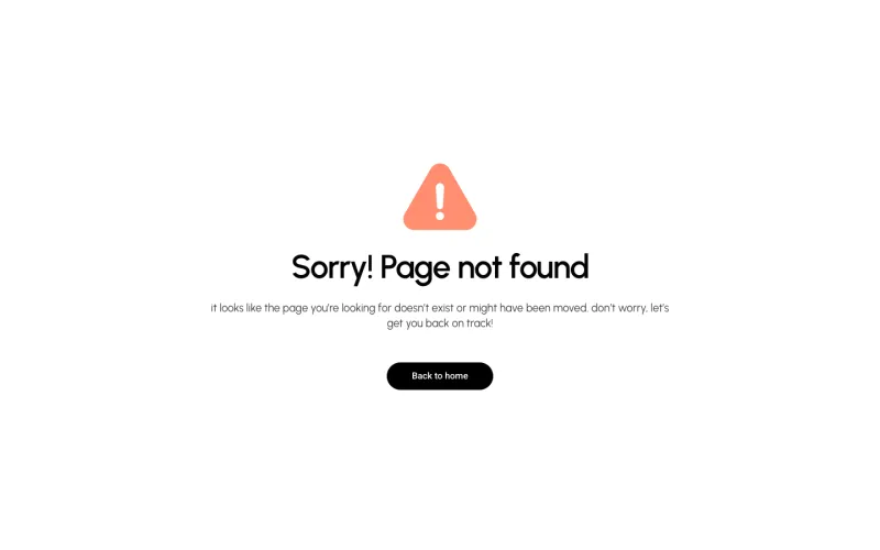 Fundora 404 페이지 템플릿, 전체 페이지
