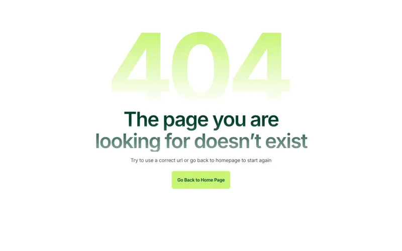 Nexis 404 페이지 템플릿, 전체 페이지
