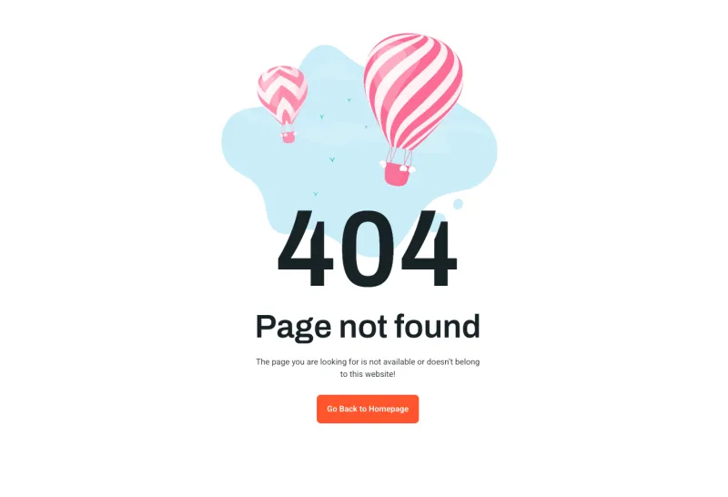 Sabrion 404 페이지 템플릿, 전체 페이지