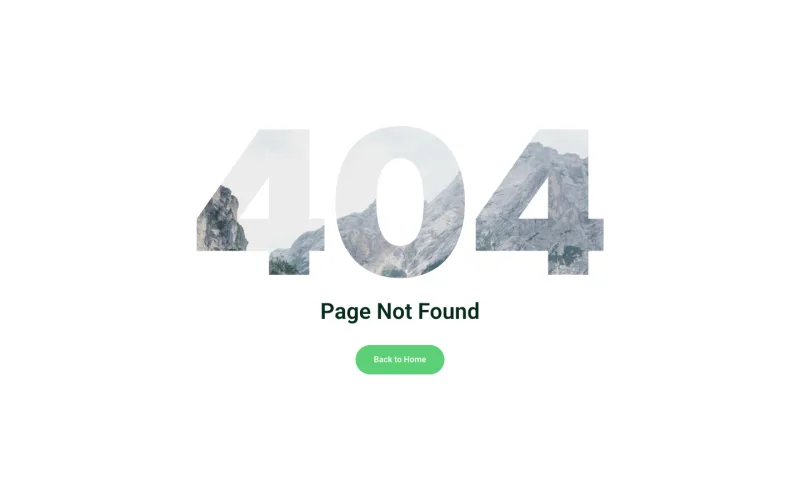 Travello 404 페이지 템플릿, 전체 페이지