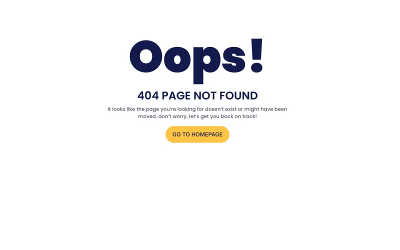 Techbyte 404 페이지 템플릿, 전체 페이지