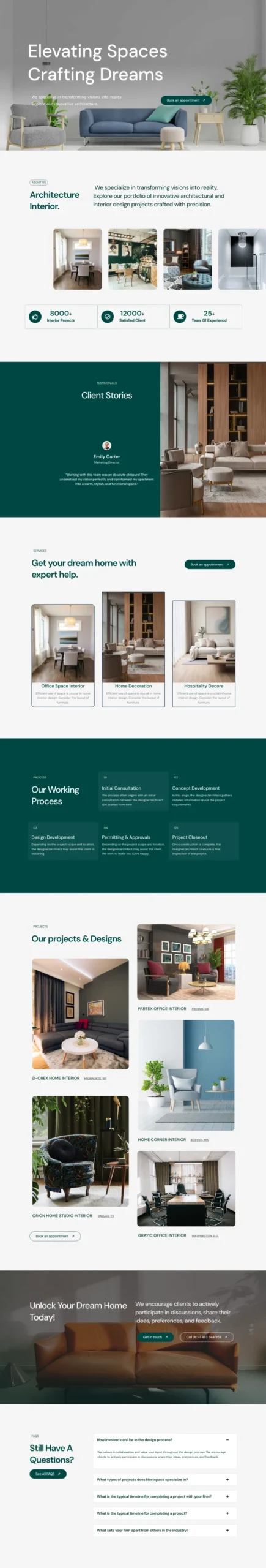 VibeSpace 홈페이지 템플릿, 전체 페이지