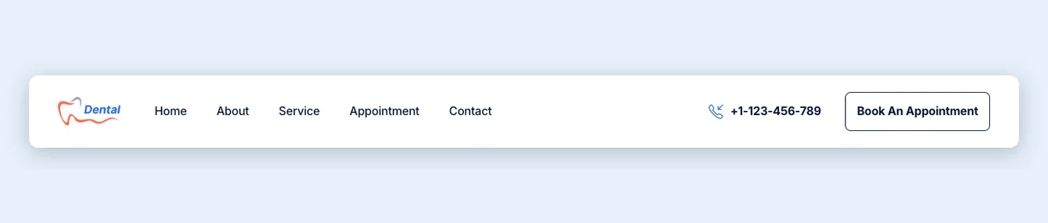 Dental Header template, full page