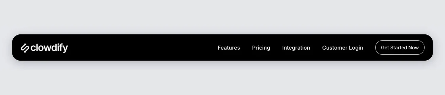 Clowdify Header template, full page