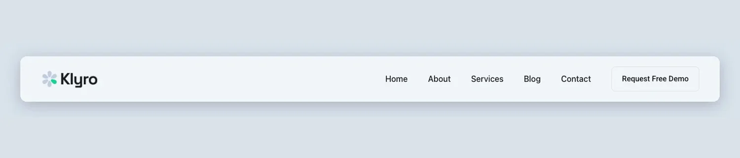 Klyro Header template, full page