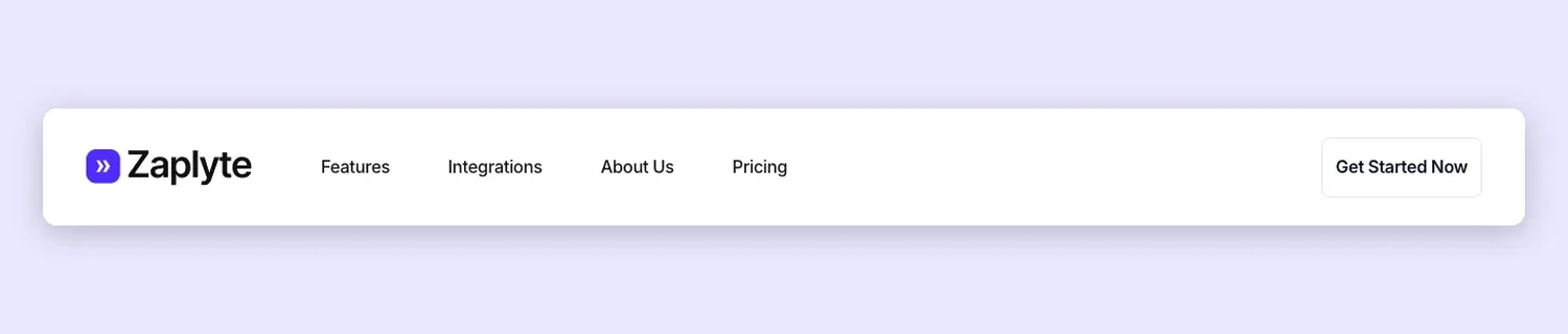 Zaplyte Header template, full page