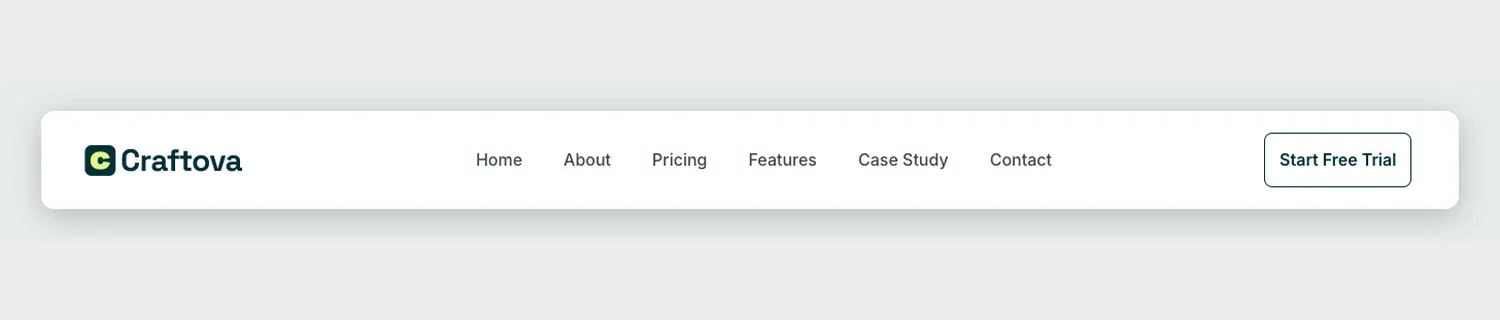 Craftova Header template, full page
