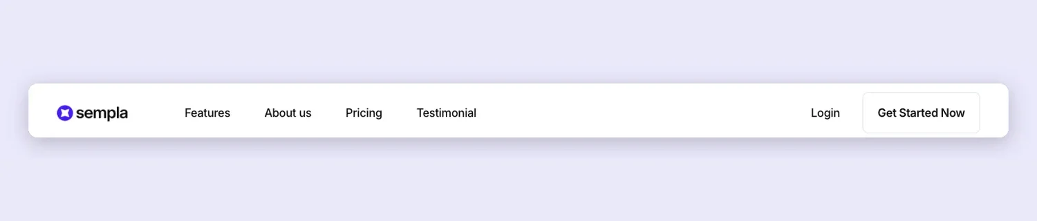 Sempla Header template, full page