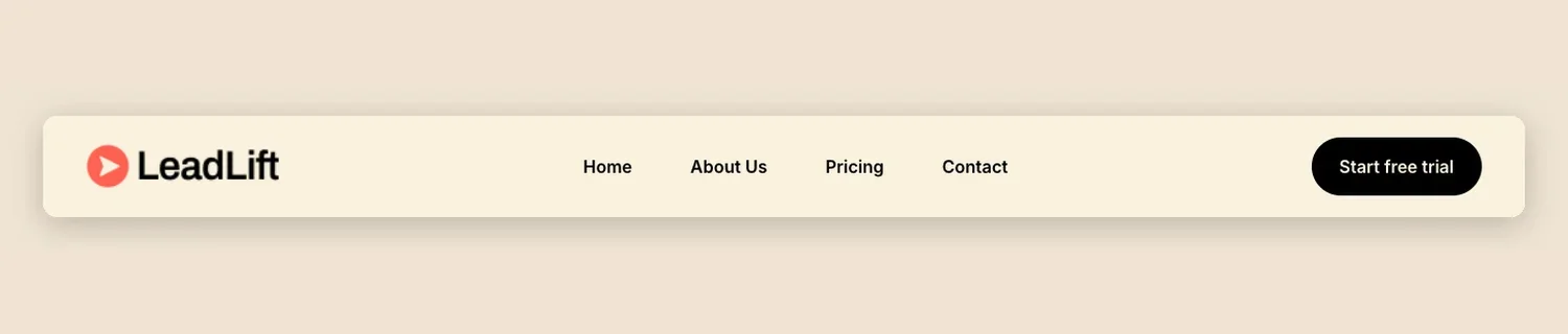 Lead Lift Header template, full page