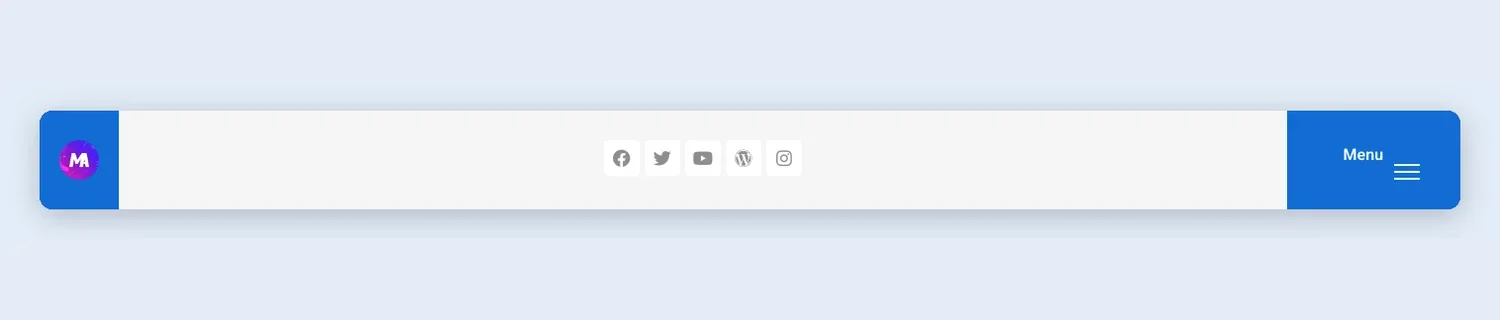 Menu Button Header template, full page