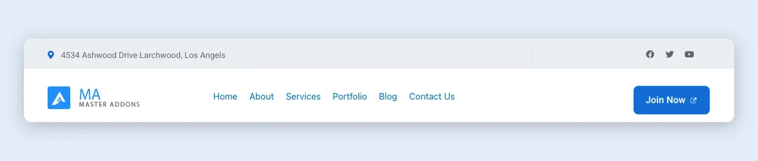 Address Bar Header template, full page