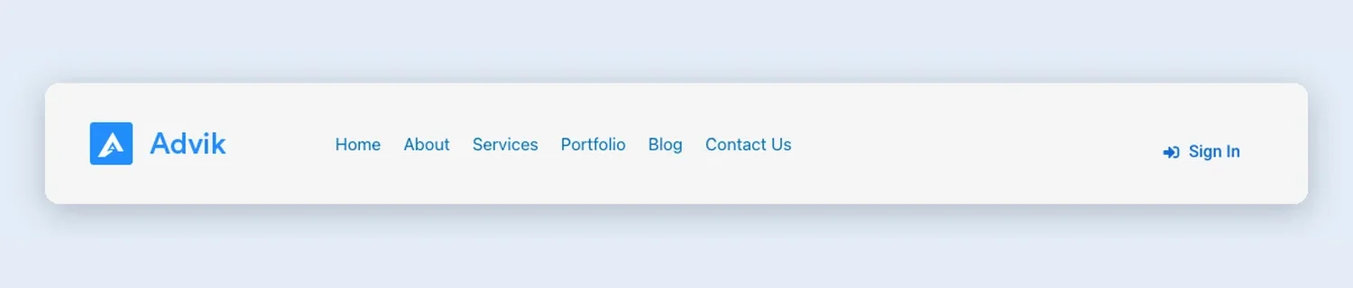 Sign In Header template, full page