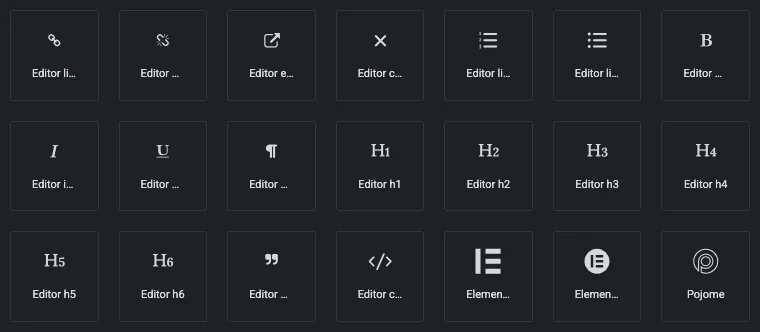 Elementor Icons pack in the Icon Library popup