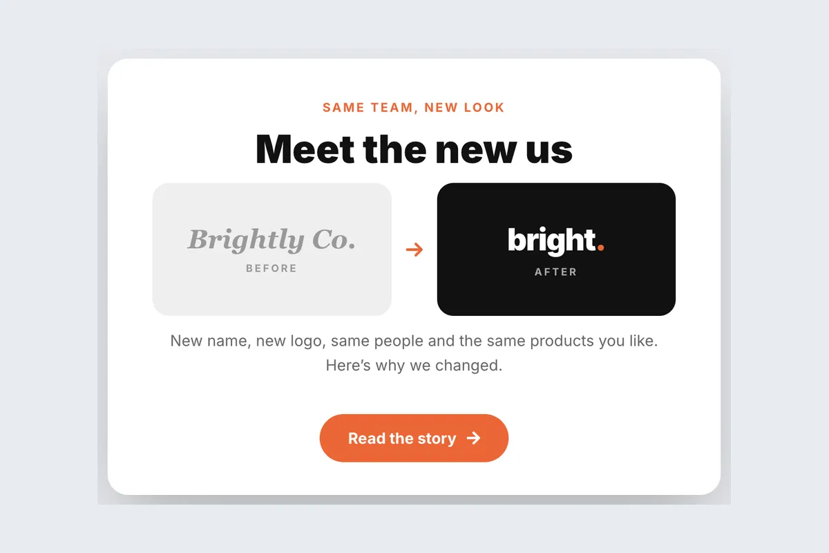 Rebrand · New Look template, full page