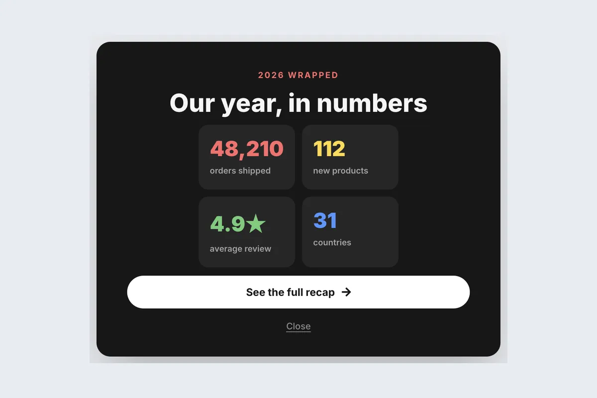 Year in Review · Thank You template, full page