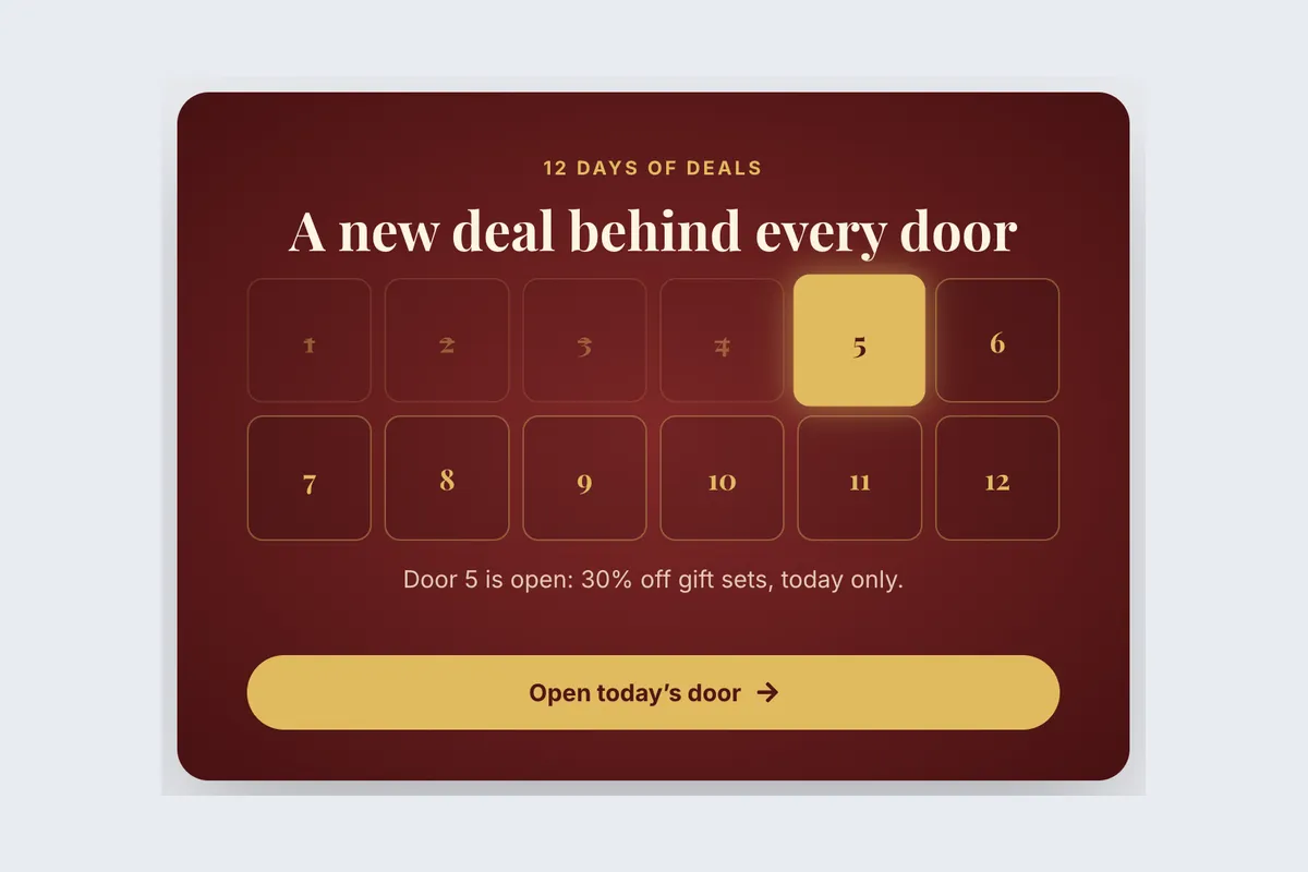 Christmas · Advent Calendar template, full page