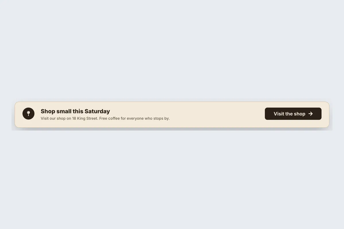 Small Business Saturday · Shop Local template, full page