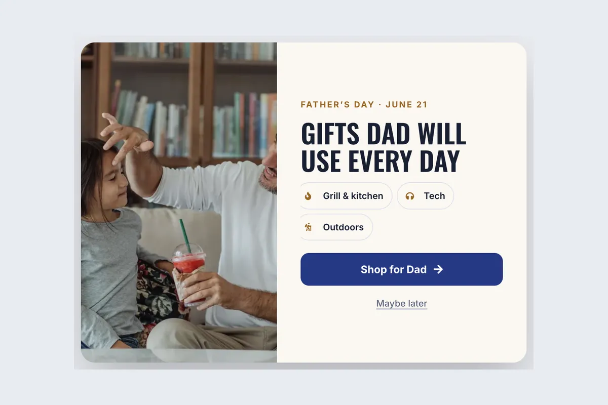 Father’s Day · For Dad template, full page