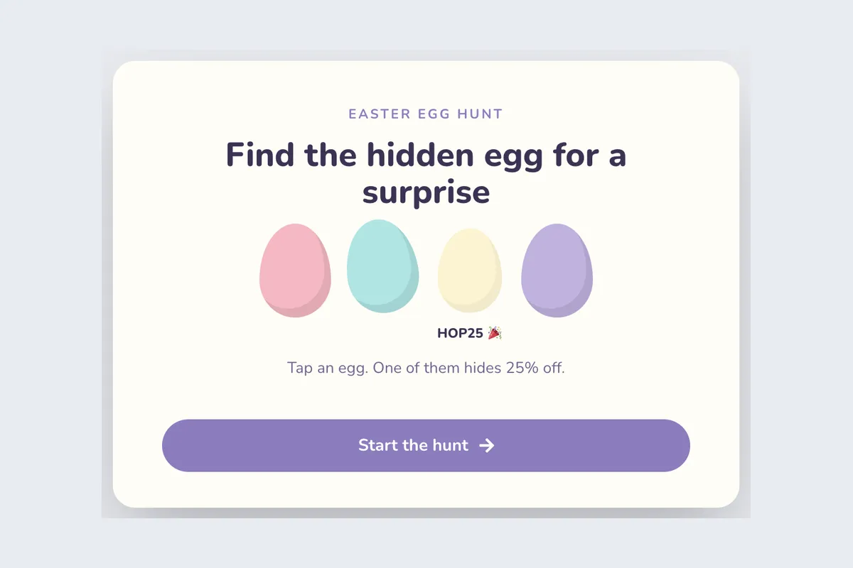 Easter · Egg Hunt template, full page
