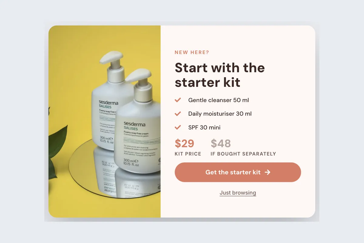 Starter Kit · New Customer Bundle template, full page