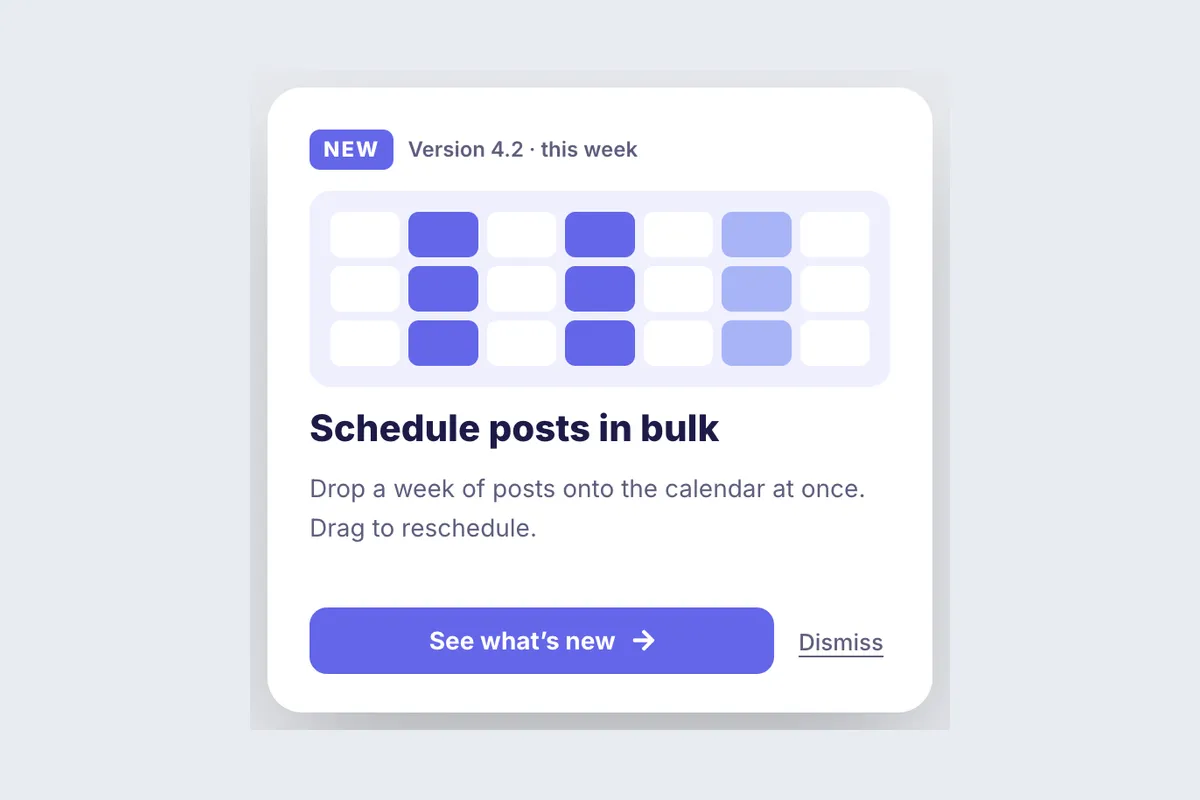 What’s New · Feature Update template, full page