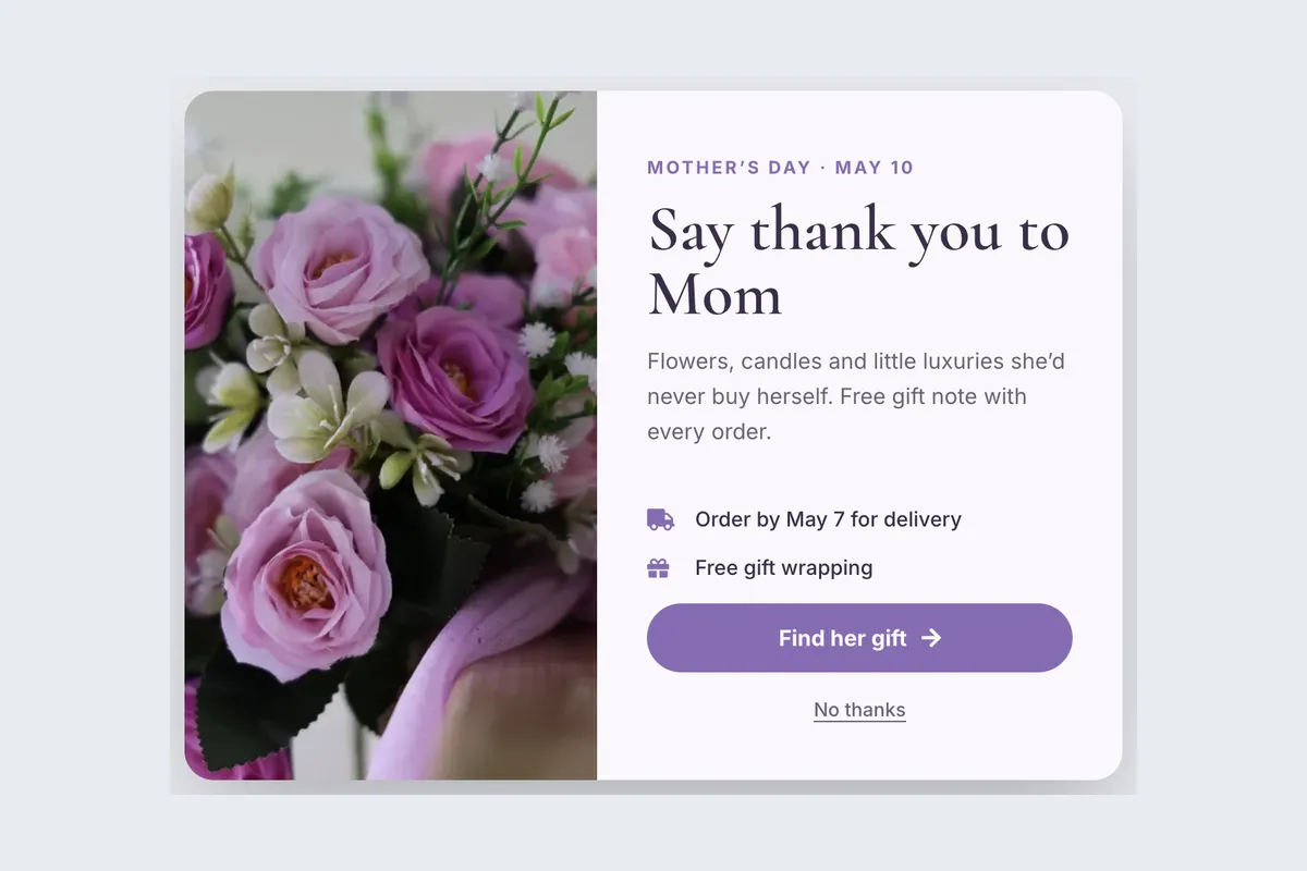 Mother’s Day · For Mom template, full page