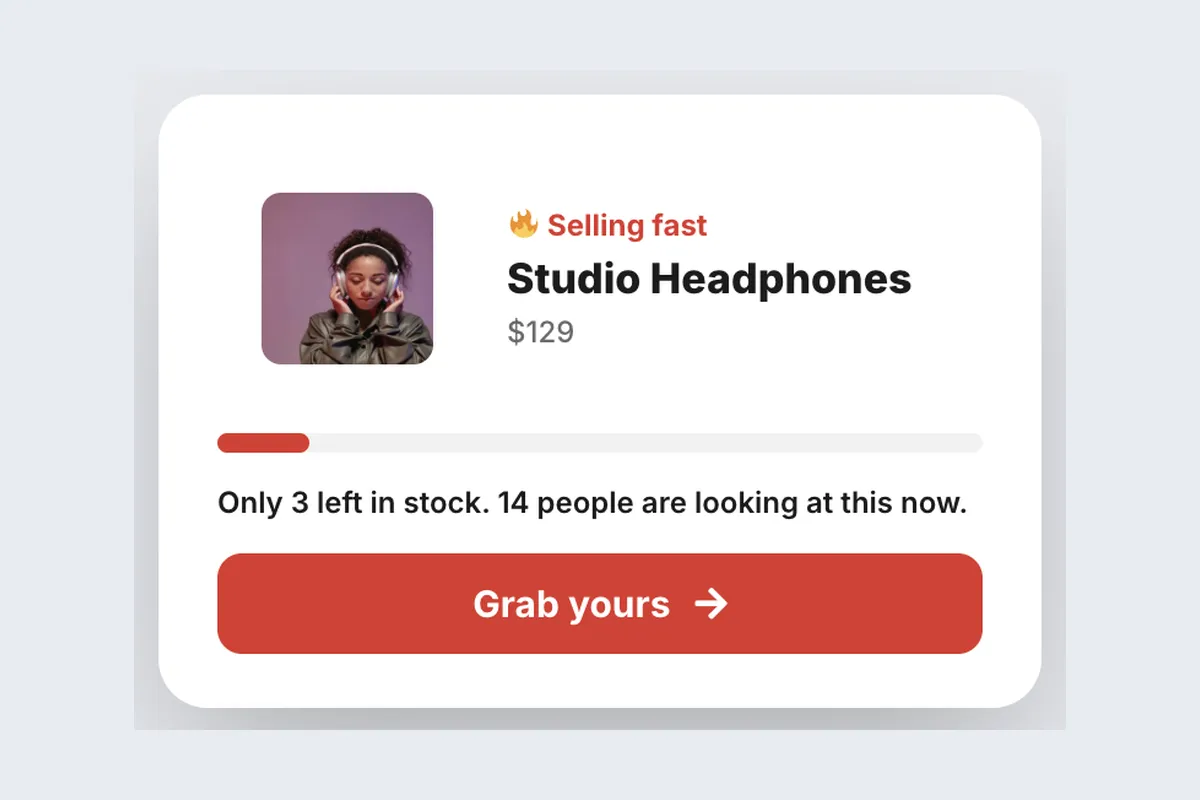 Low Stock · Last Chance template, full page