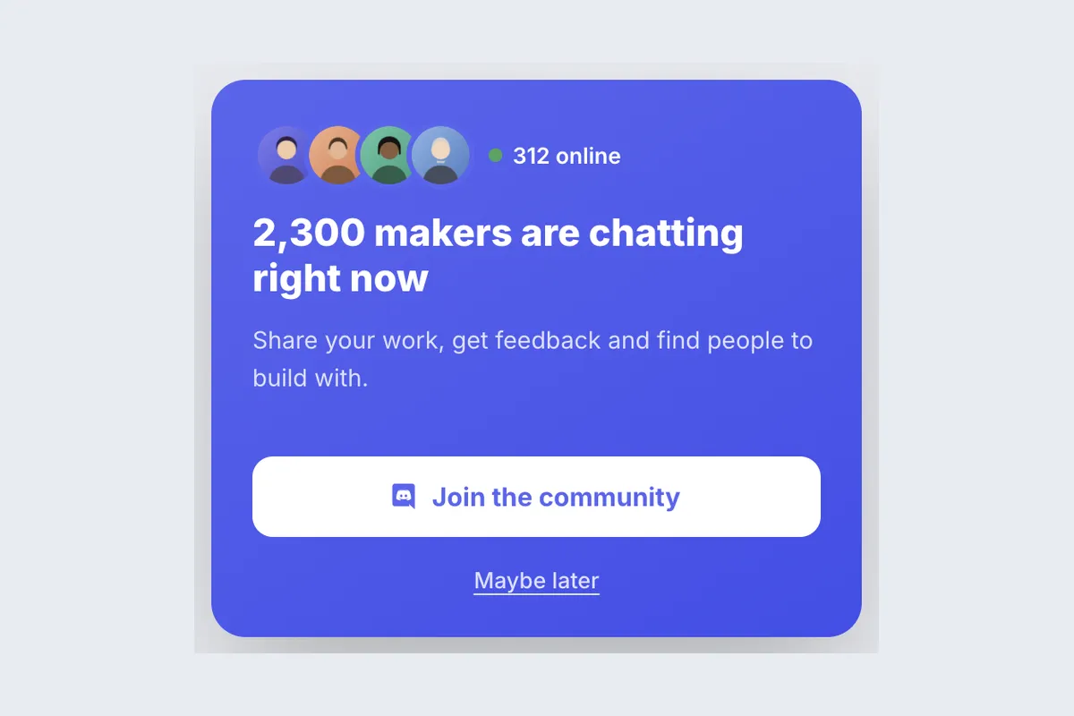 Community Invite · Discord template, full page