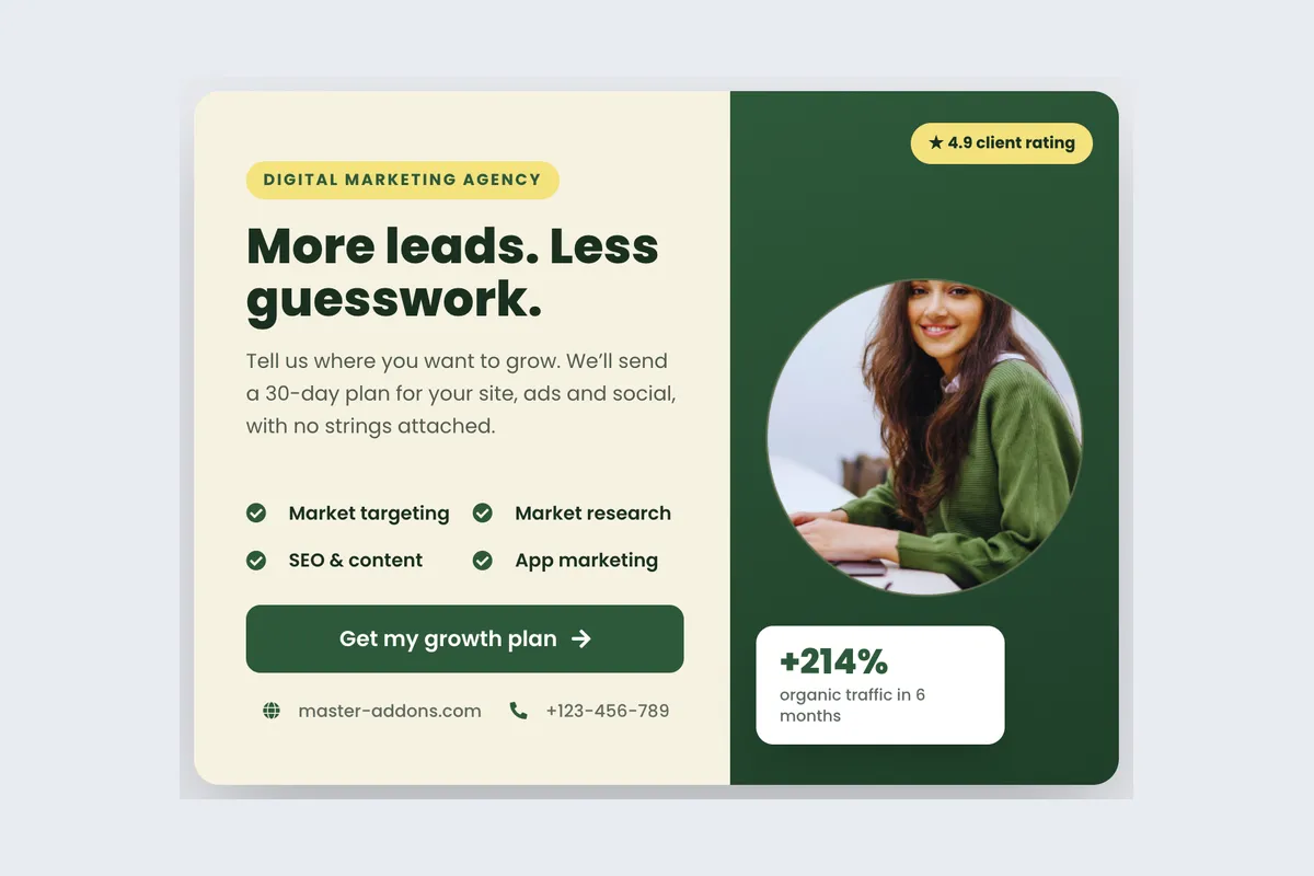 Digital Marketing Agency 2 template, full page
