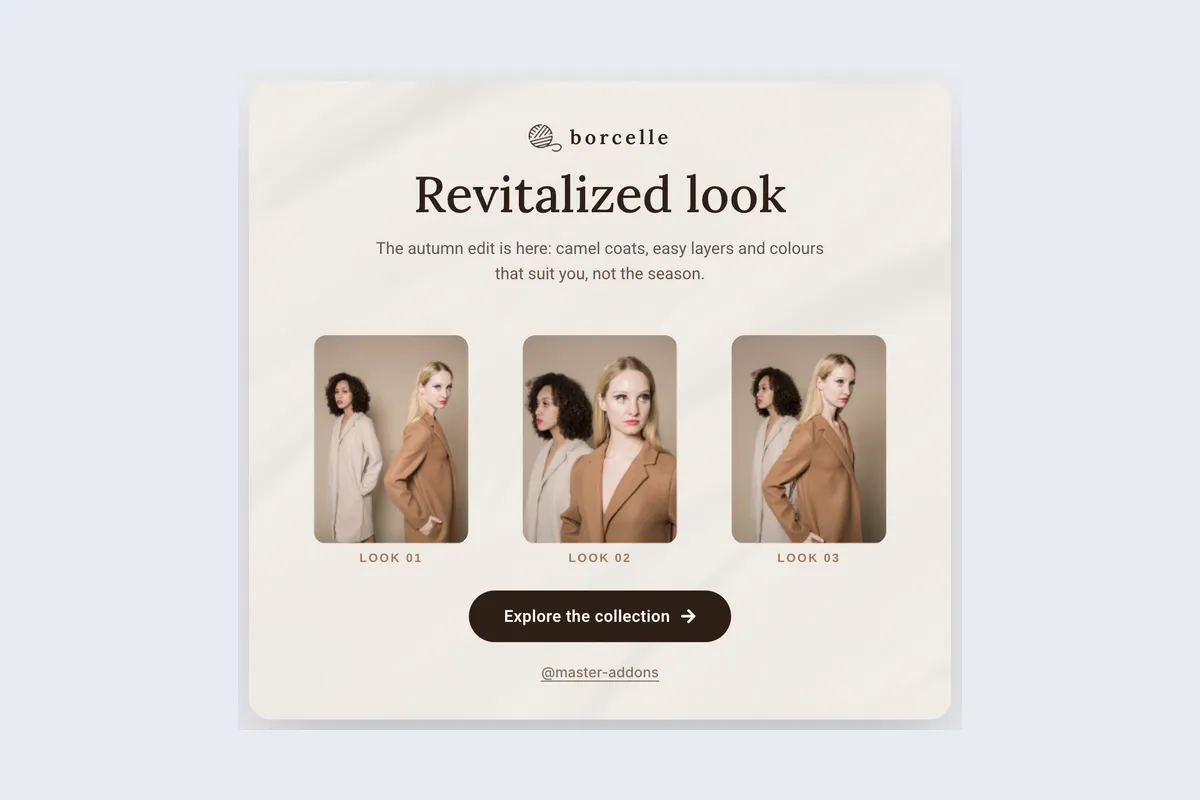 New Collection template, full page
