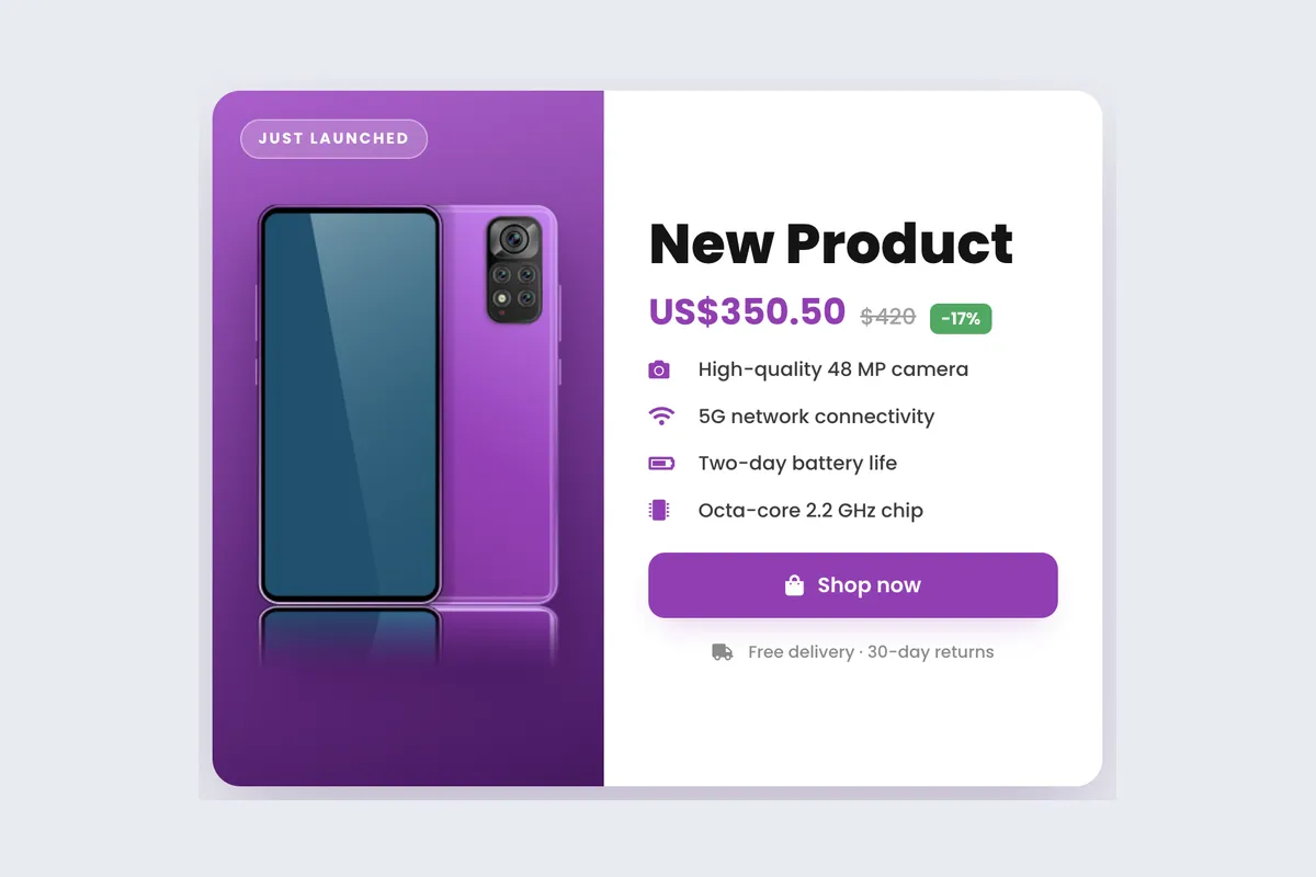 New Product template, full page
