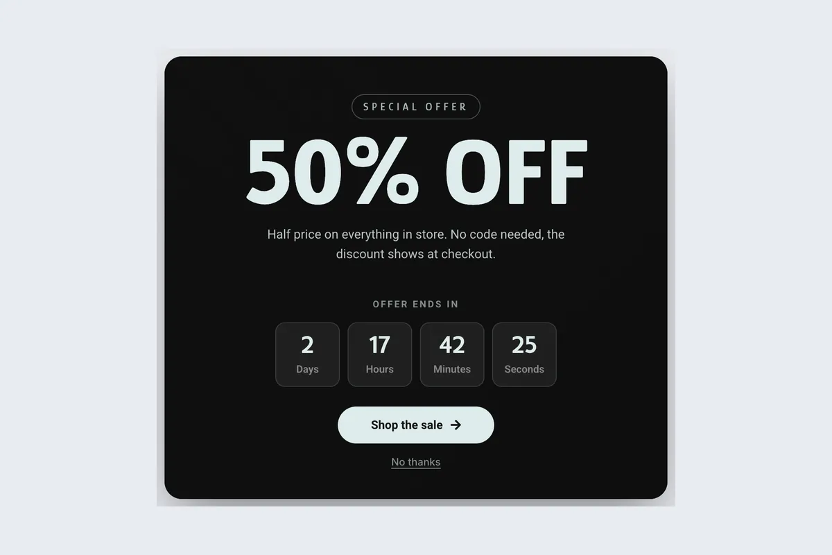 Special Offer template, full page