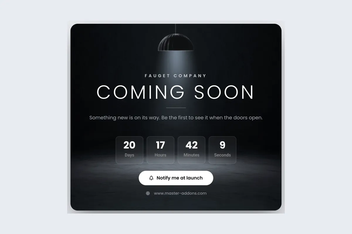 Coming Soon 2 template, full page