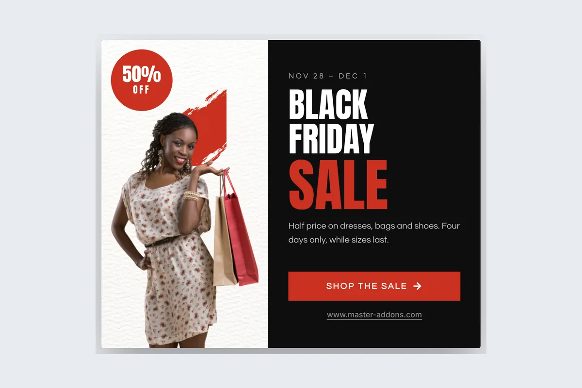 Black Friday Deal template, full page