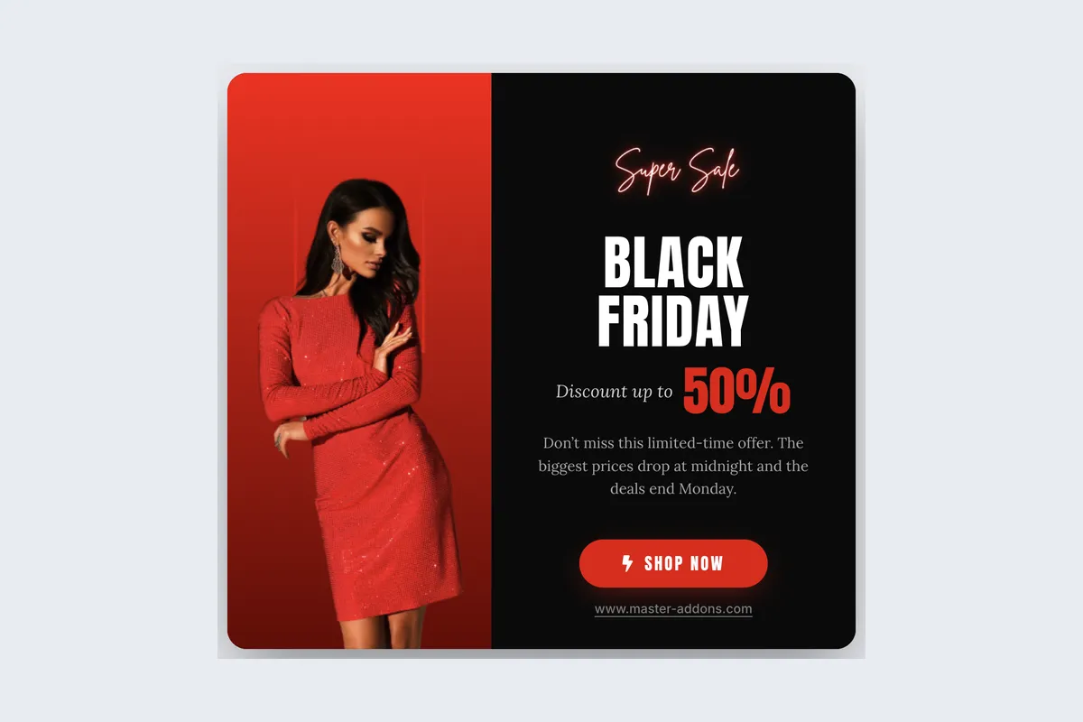 Black Friday Super Deal template, full page