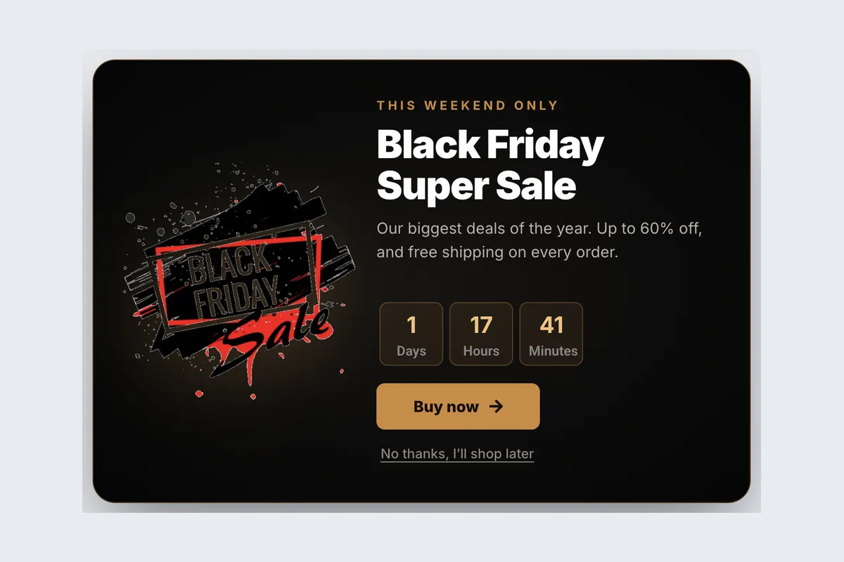 Black Friday Banner template, full page