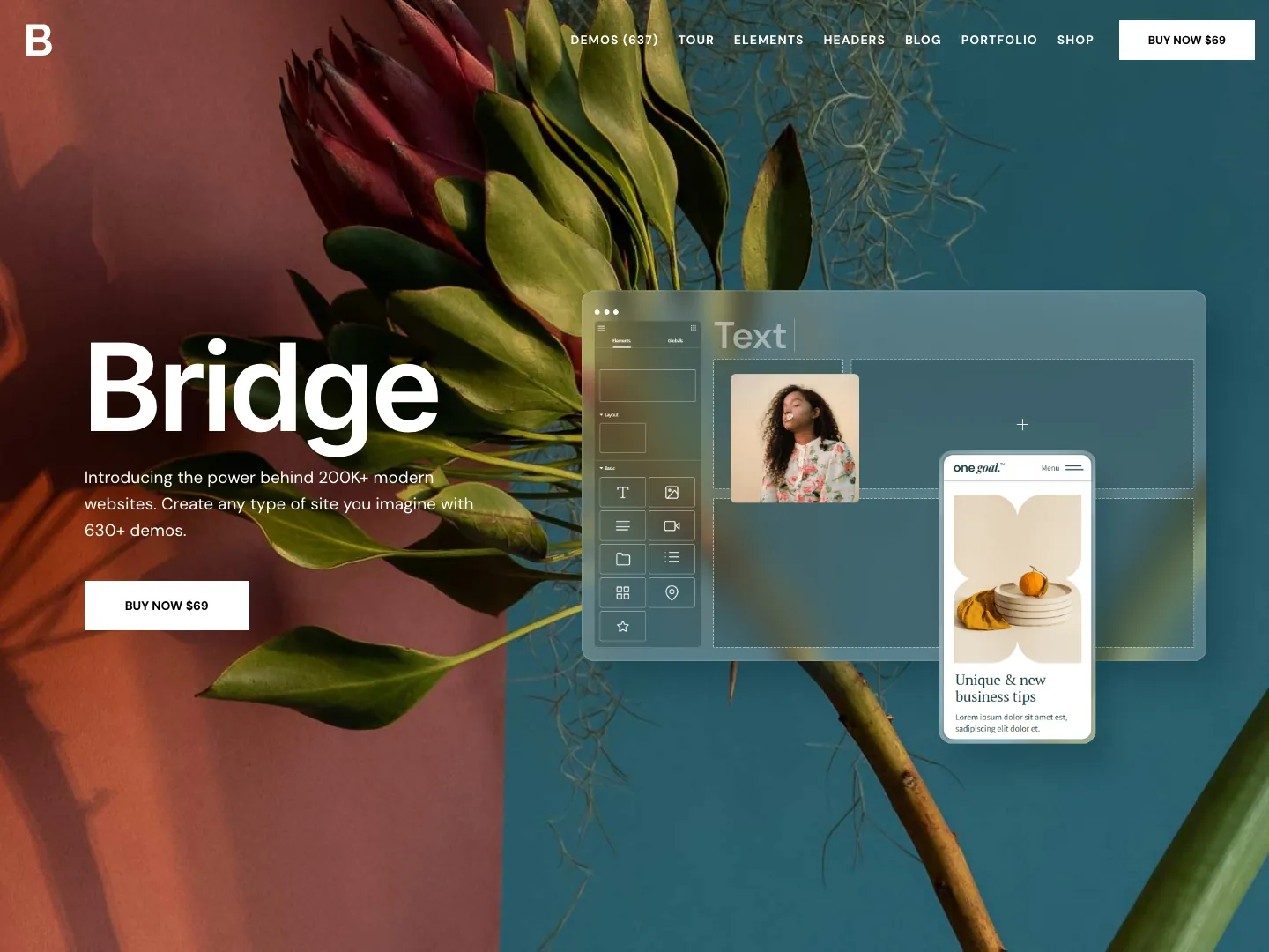 Bridge creative WordPress theme by Qode Interactive with Elementor demos