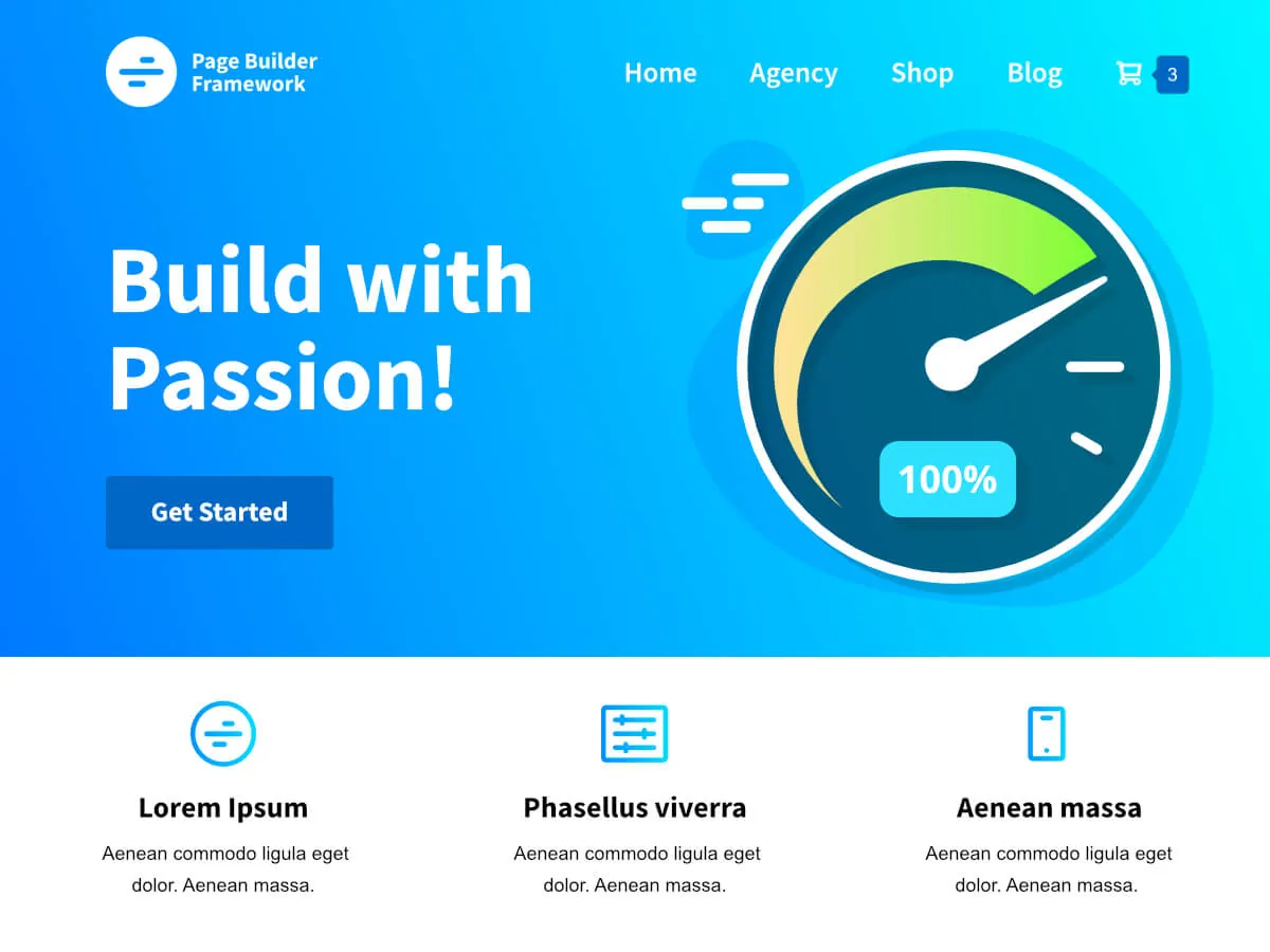 Page Builder Framework lightweight WordPress theme for Elementor