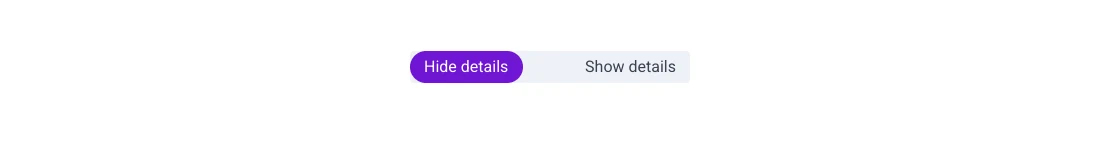 Toggle Content switch set to Hide details with nothing showing below it