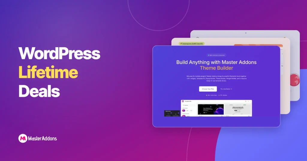 Tre WordPress plugin sites vist som stablede kort