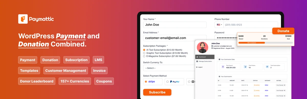 Paymattic WordPress payment form plugin Halloween deal 2026 banner