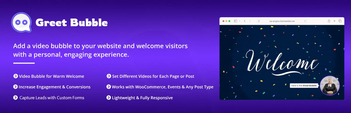 Greet Bubble WordPress video welcome plugin Halloween deal 2026 banner